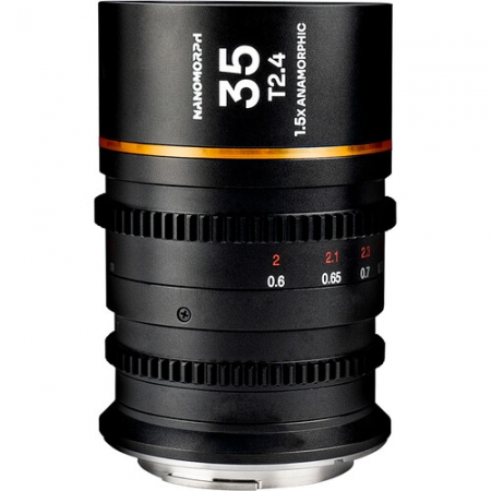Laowa Nanomorph 35mm T2.4 1.5x S35 Anamorphic (Sony E, Canon RF, Fuji X, m43, ARRI PL & Canon EF) Amber Flare model